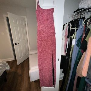 Lulus pink tie front sparkly dress